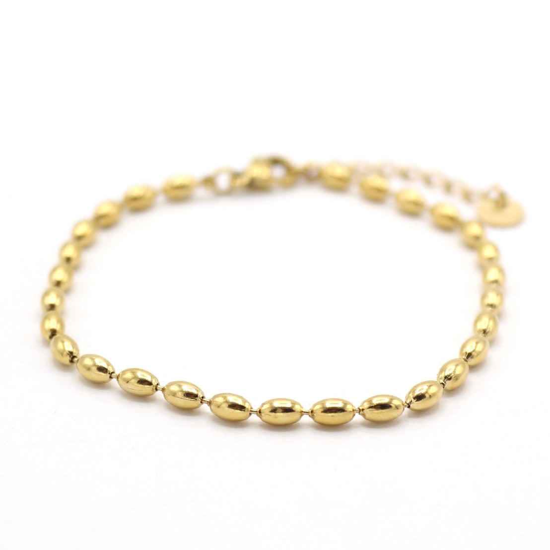 Charleston Rice Bead Gold Bracelet