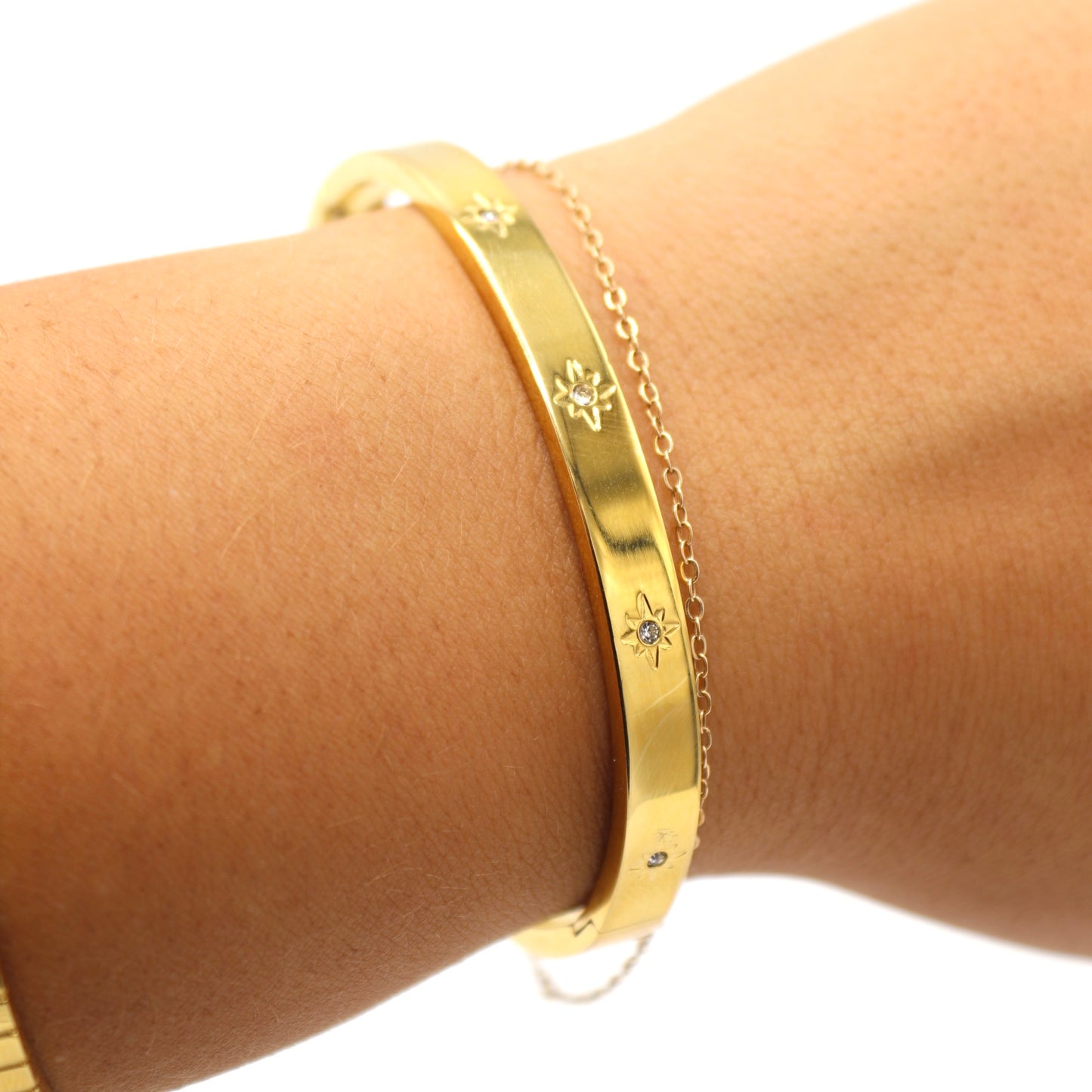 Gladis Gold Bangle Bracelet