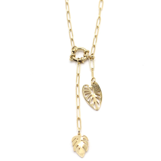 Monstera Gold Leaf Necklace