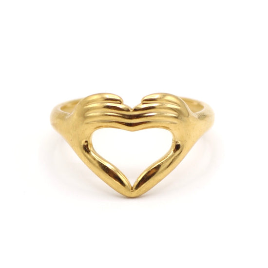 Clio Heart Hands Ring