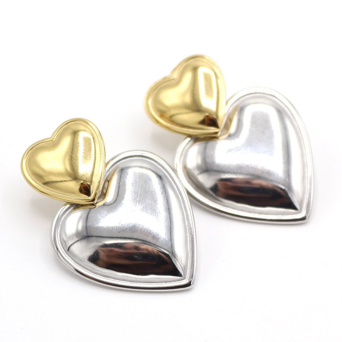 Aurora Double Heart Earrings