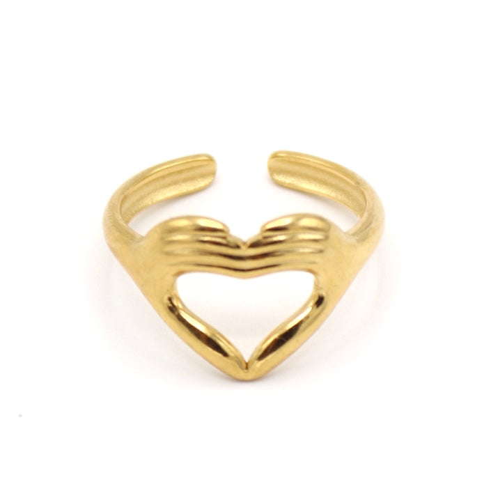 Clio Heart Hands Ring