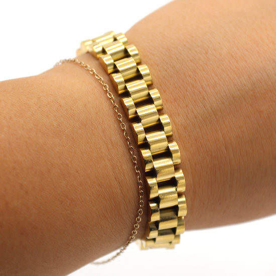 Aubree Watchband Gold Bracelet