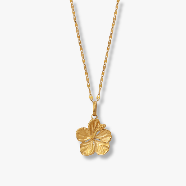 フラワー Fioralina Hibiscus Flower Pendant Necklace – Liv Bella Vita