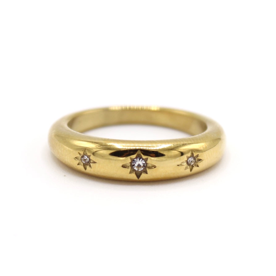 Marina Cubic Zicornia Gold Ring