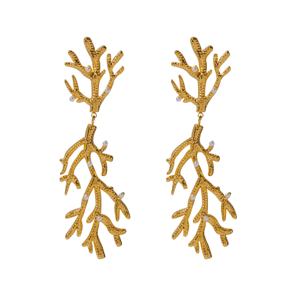 Coralynn Coral and Pearl Earrings