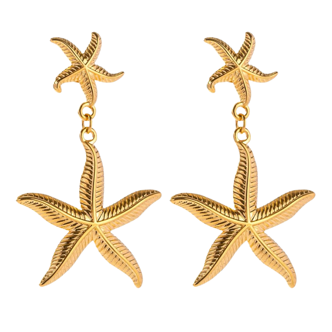 Azure Double Starfish Earrings
