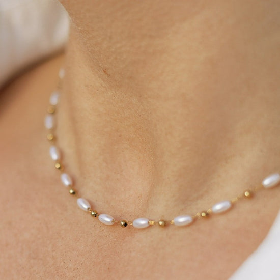 Camilla Rice Bead Pearl Necklace