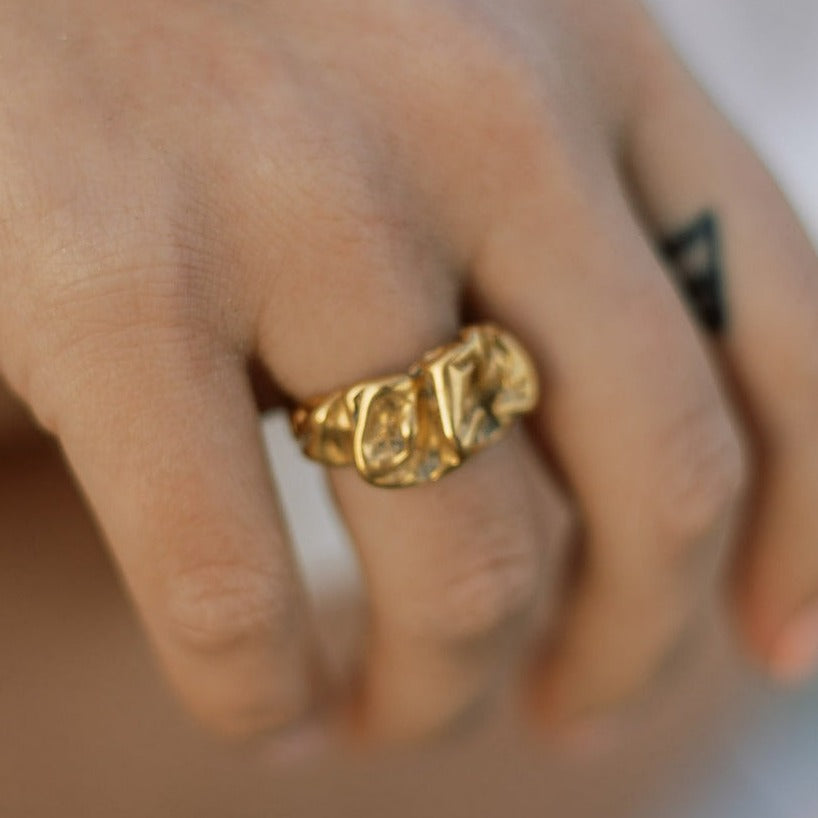 Marigold Abstract Nugget Ring