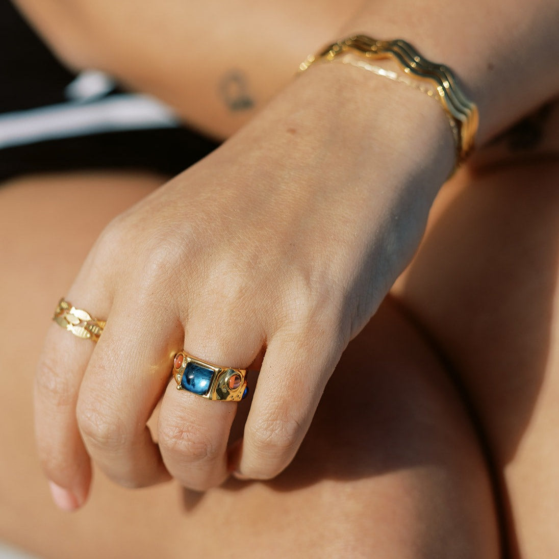 Maya Ocean Blue Ring